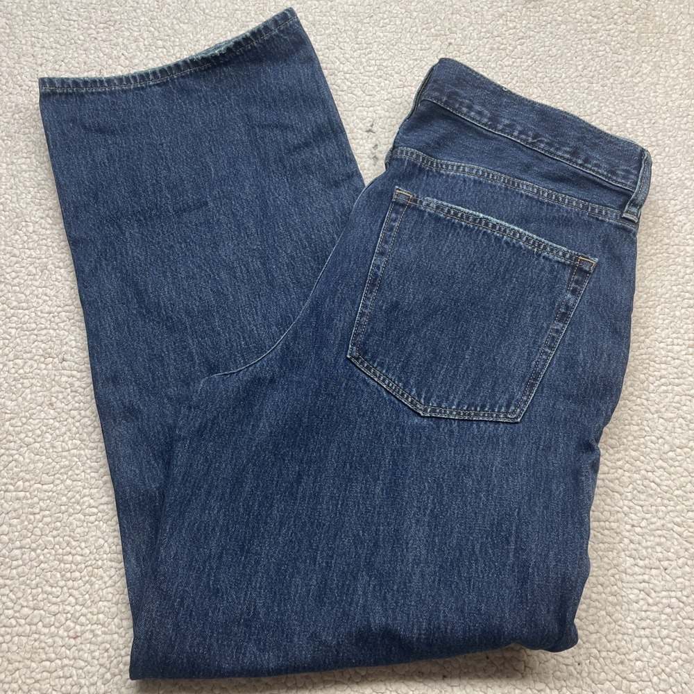 J.Crew Jeans Womens 31T Blue 90s Vintage Baggy High Rise Wide Leg‎ Denim 0785